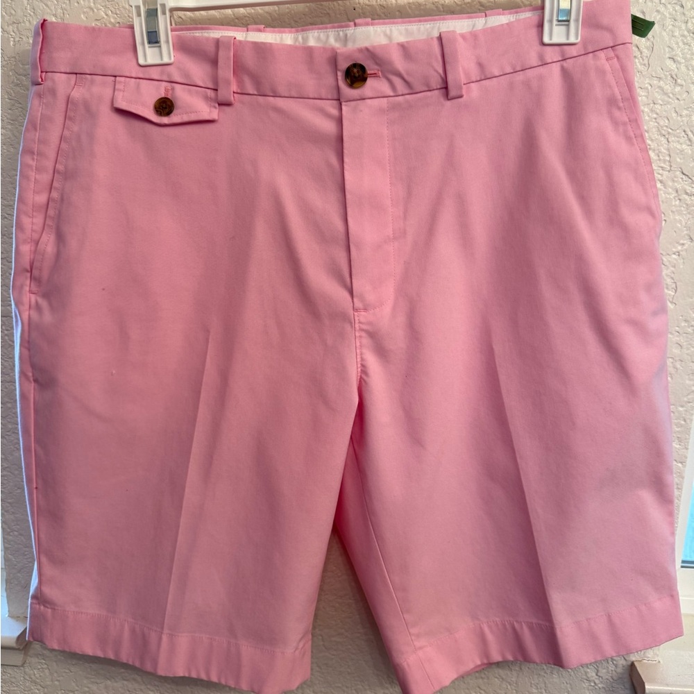 Brooks Brothers Light Pink Flat Front Men's Shorts. 38 Waist EUC Dry Cleaned - Picture 6 of 16